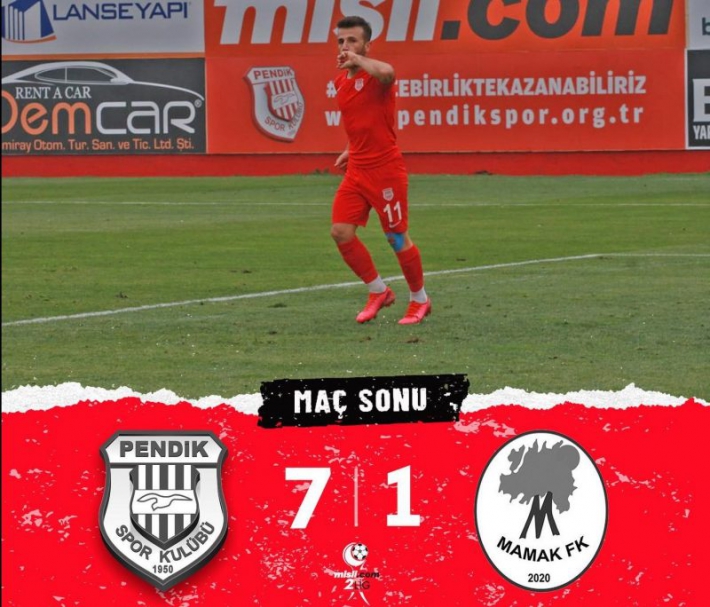 PENDİKSPOR’DAN GOL ŞOVU: 7 – 1