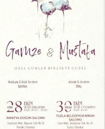 Gamze ve Mustafa Çiftine Mutluluklar