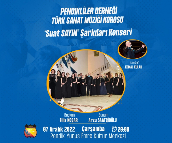 Pendikliler Derneği Türk Sanat Müziği Korosu Konser Veriyor!
