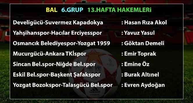 Bölgesel Amatör Lig 6. Grup’taki maçların hakemleri belli oldu