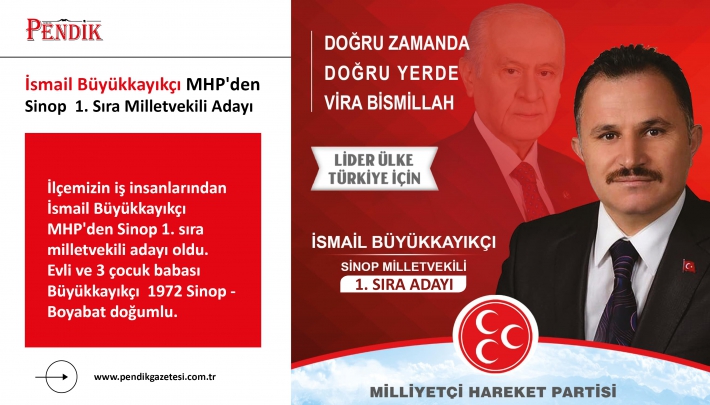 İsmail Büyükkayıkçı MHP’den Sinop 1. Sıra Milletvekili Adayı