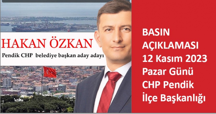 Hakan Özkan, CHP Pendik Belediye Başkan Aday Adaylığını Açıkladı