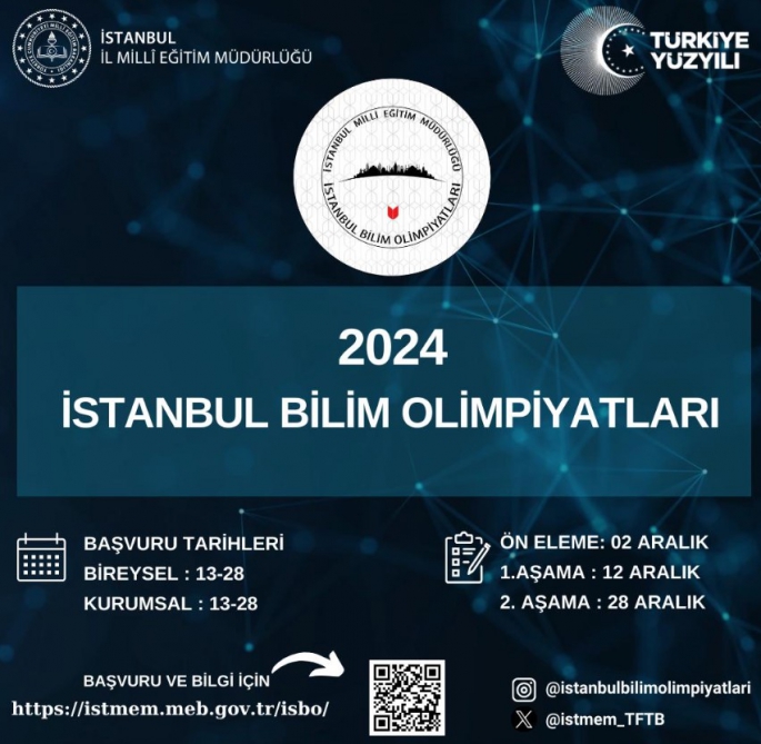 2024 İstanbul Bilim Olimpiyatları (İSBO) Başvuruları Başladı