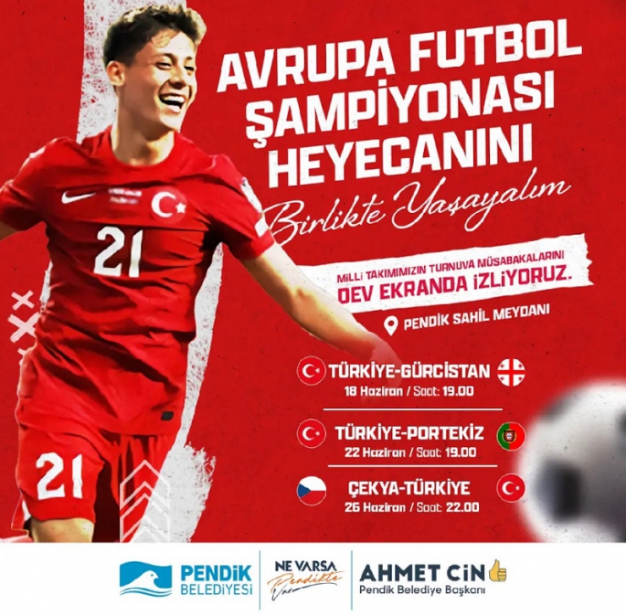 Avrupa Futbol Şampiyonası Heyecanı Pendik Sahil Meydanı'nda!