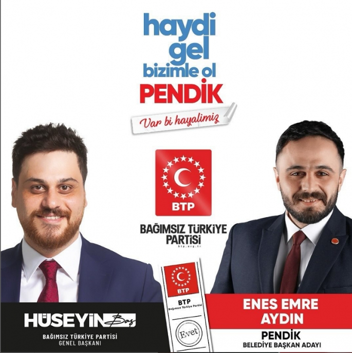 Bağımsız Türkiye Partisi’nin Pendik Belediye Başkan Adayı Enes Emre Aydın 