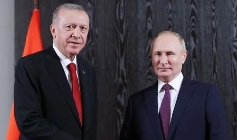 Cumhurbaşkanı Erdoğan, Kazakistan'da Rusya Devlet Başkanı Putin ile Bir Araya Geldi