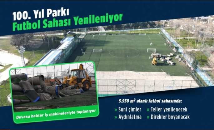 Pendik 100. Yıl Parkı Futbol Sahası Yenileniyor