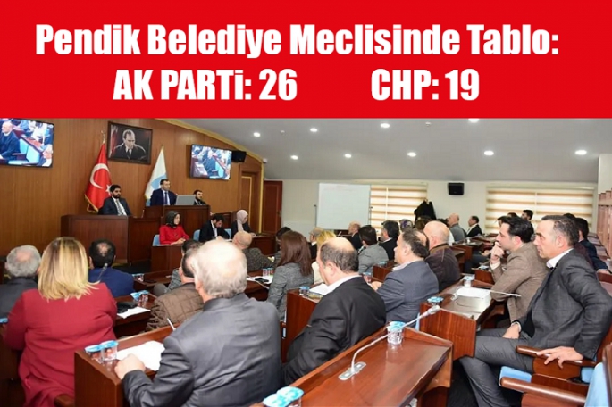 Pendik Belediye Meclisinde Tablo: AK PARTİ 26, CHP 19 | 31 Mart 2024 