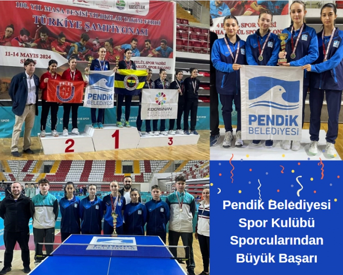 Pendik Belediyesi Spor Kulübü Masa Tenisi Şampiyonası’nda Zirvede