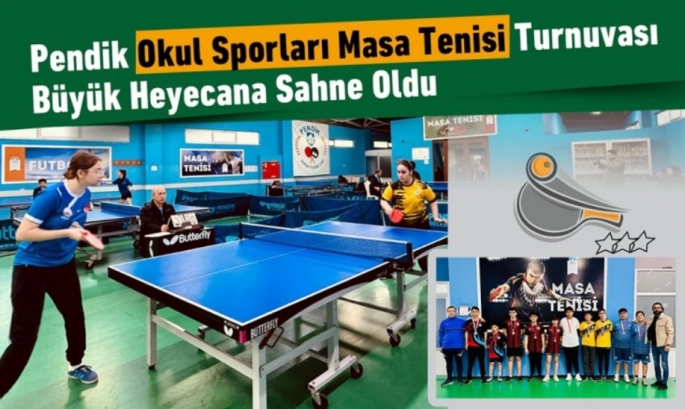 Pendik Okul Sporları Masa Tenisi Turnuvası'nda Rekor Katılım