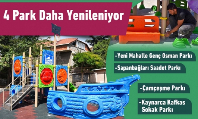 Pendik’te 4 Park Yenileniyor