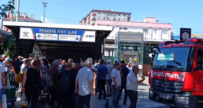 Pendik'te Marmaray İstasyonunda Yangın!!!