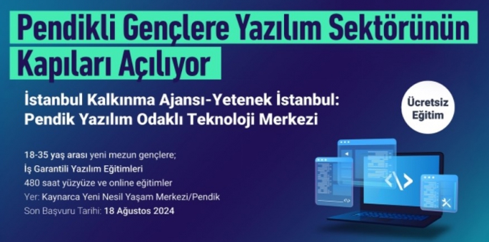 Pendikli Gençlere Yazılım Sektörünün Kapıları Açılıyor