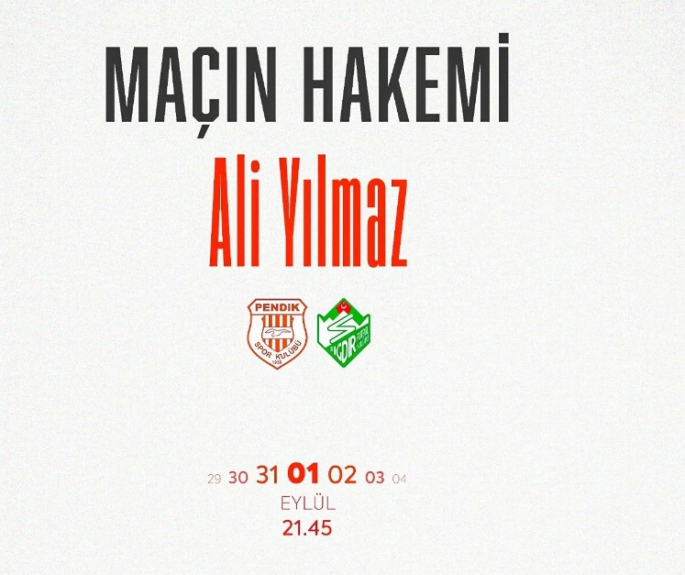  Pendikspor, Iğdır FK Maçı Pazar Günü 21:45'de