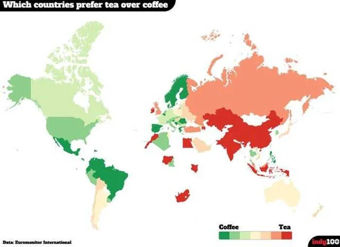 Çay vs. Kahve Haritası