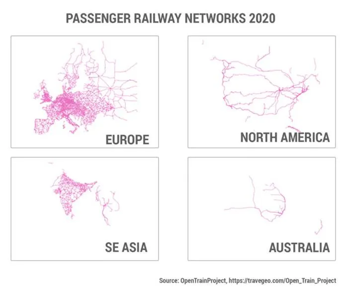 Yolcu Demiryolu Ağları Haritası