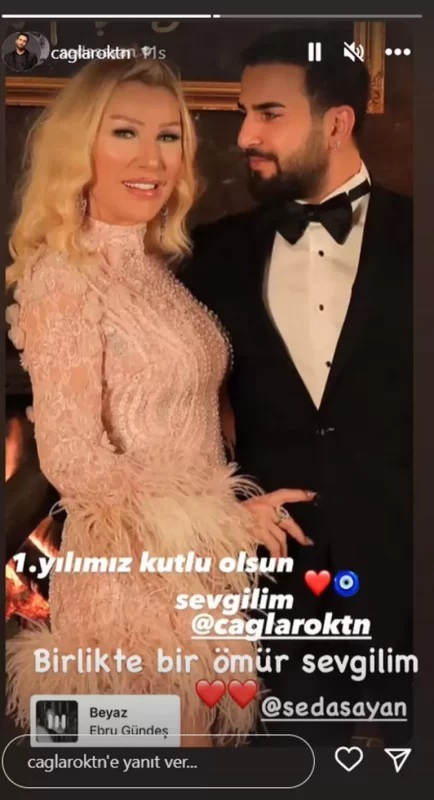 Seda Sayan ile Çağlar Ötken evlilik yıl dönümlerini kutladı